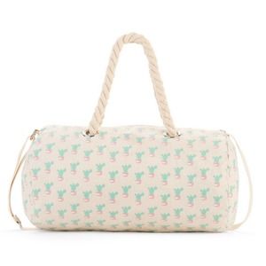 Rope Handle Cactus Duffle Bag Tote
